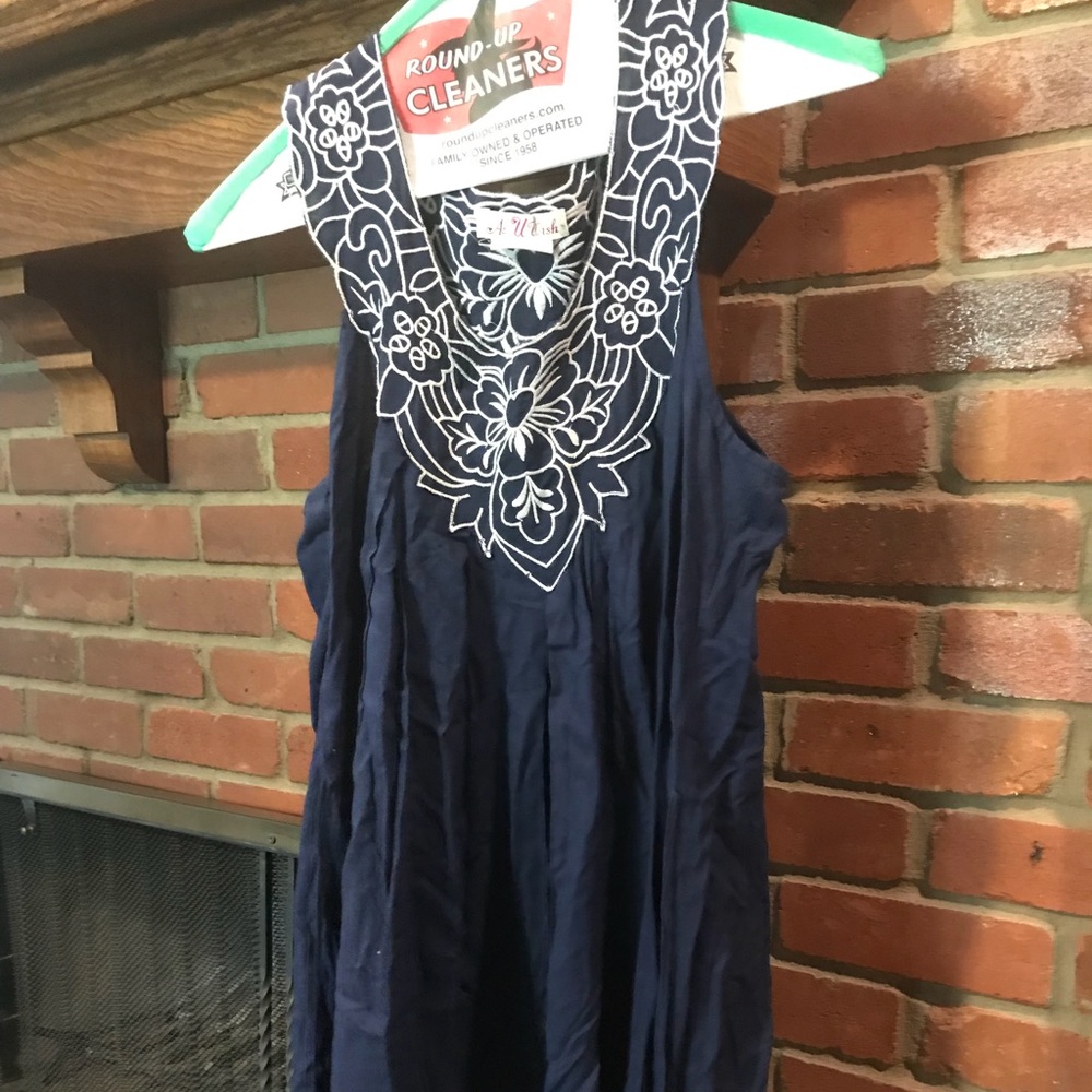 Navy sleeveless dress